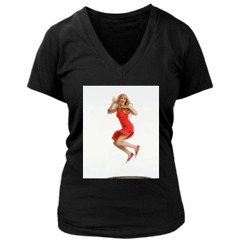 Ashley Tisdale Women's Deep V-Neck TShirt