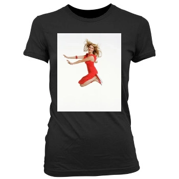 Ashley Tisdale Women's Junior Cut Crewneck T-Shirt