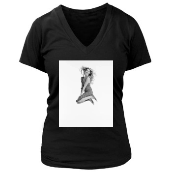 Ashley Tisdale Women's Deep V-Neck TShirt