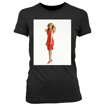 Ashley Tisdale Women's Junior Cut Crewneck T-Shirt