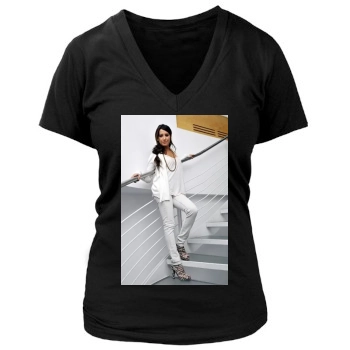 Ashley Tisdale Women's Deep V-Neck TShirt