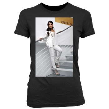 Ashley Tisdale Women's Junior Cut Crewneck T-Shirt