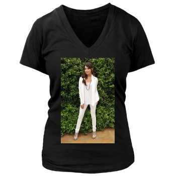 Ashley Tisdale Women's Deep V-Neck TShirt