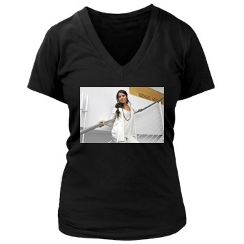 Ashley Tisdale Women's Deep V-Neck TShirt