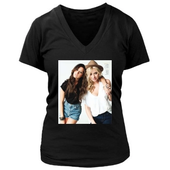 Ashley Tisdale Women's Deep V-Neck TShirt