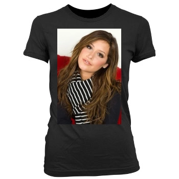 Ashley Tisdale Women's Junior Cut Crewneck T-Shirt