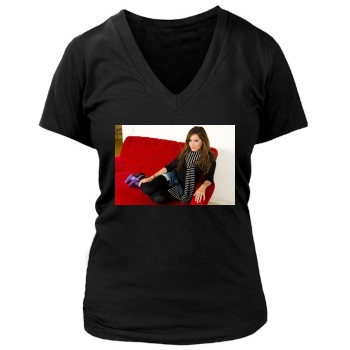 Ashley Tisdale Women's Deep V-Neck TShirt