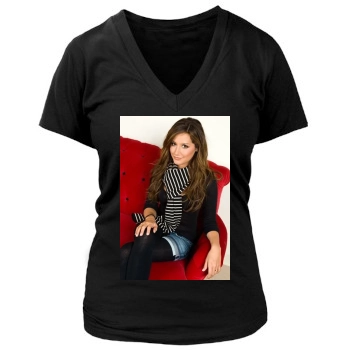 Ashley Tisdale Women's Deep V-Neck TShirt