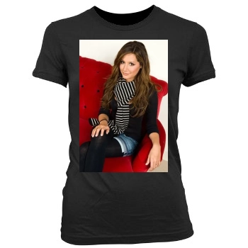 Ashley Tisdale Women's Junior Cut Crewneck T-Shirt