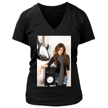 Ashley Tisdale Women's Deep V-Neck TShirt