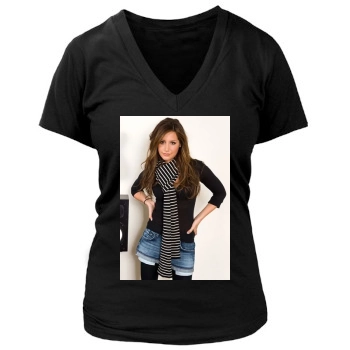 Ashley Tisdale Women's Deep V-Neck TShirt