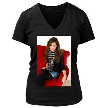 Ashley Tisdale Women's Deep V-Neck TShirt