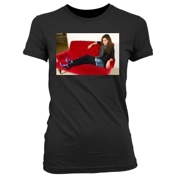 Ashley Tisdale Women's Junior Cut Crewneck T-Shirt