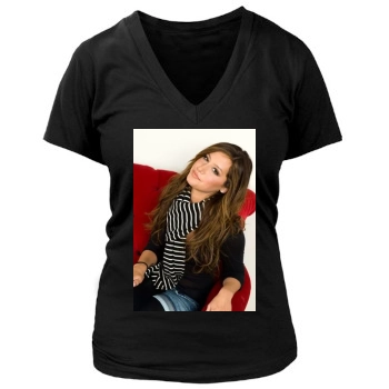 Ashley Tisdale Women's Deep V-Neck TShirt