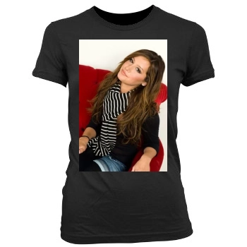 Ashley Tisdale Women's Junior Cut Crewneck T-Shirt