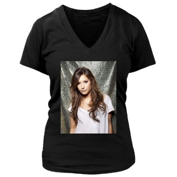 Ashley Tisdale Women's Deep V-Neck TShirt