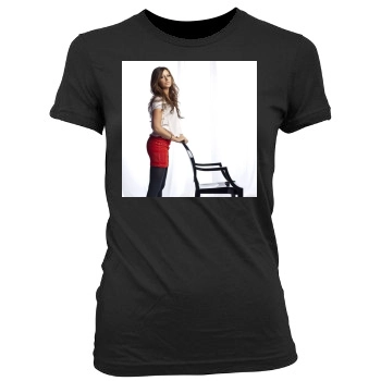 Ashley Tisdale Women's Junior Cut Crewneck T-Shirt