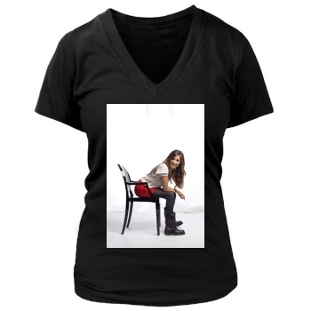 Ashley Tisdale Women's Deep V-Neck TShirt