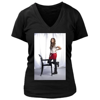 Ashley Tisdale Women's Deep V-Neck TShirt