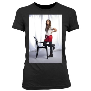 Ashley Tisdale Women's Junior Cut Crewneck T-Shirt