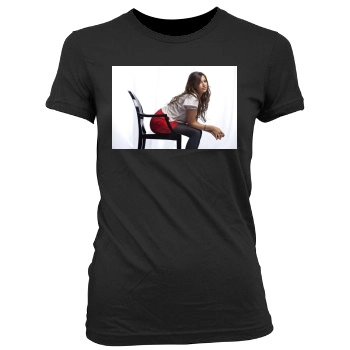 Ashley Tisdale Women's Junior Cut Crewneck T-Shirt