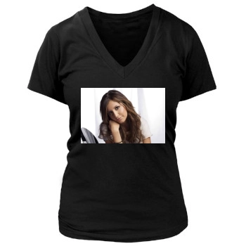 Ashley Tisdale Women's Deep V-Neck TShirt