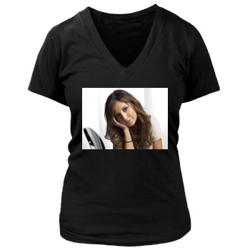 Ashley Tisdale Women's Deep V-Neck TShirt