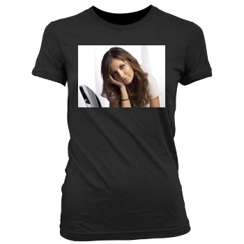 Ashley Tisdale Women's Junior Cut Crewneck T-Shirt