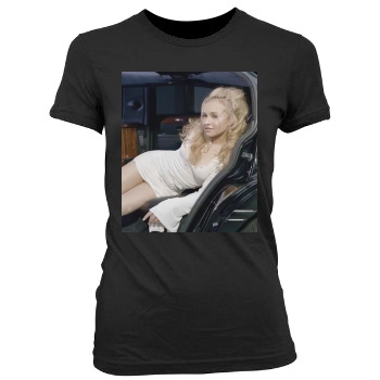 Hayden Panettiere Women's Junior Cut Crewneck T-Shirt