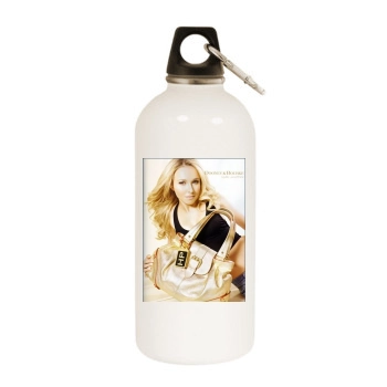 Hayden Panettiere White Water Bottle With Carabiner