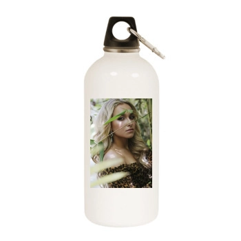 Hayden Panettiere White Water Bottle With Carabiner