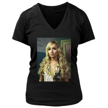 Hayden Panettiere Women's Deep V-Neck TShirt