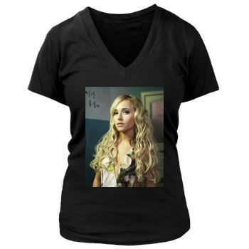 Hayden Panettiere Women's Deep V-Neck TShirt