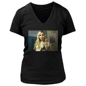 Hayden Panettiere Women's Deep V-Neck TShirt