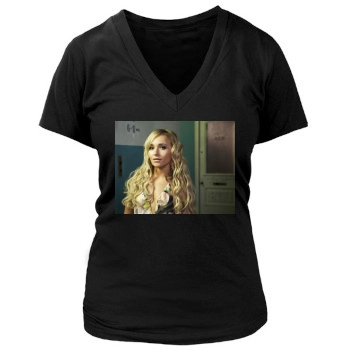 Hayden Panettiere Women's Deep V-Neck TShirt