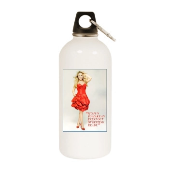 Hayden Panettiere White Water Bottle With Carabiner