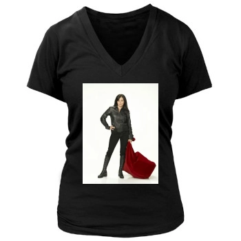 Shannen Doherty Women's Deep V-Neck TShirt