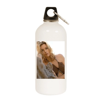 Tea Leoni White Water Bottle With Carabiner