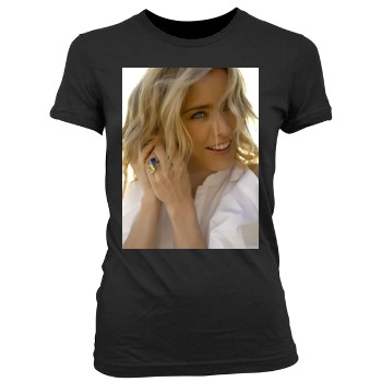 Tea Leoni Women's Junior Cut Crewneck T-Shirt