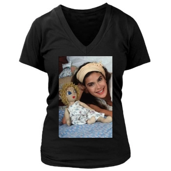 Teri Hatcher Women's Deep V-Neck TShirt