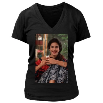 Teri Hatcher Women's Deep V-Neck TShirt