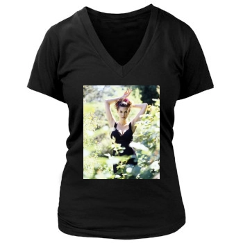 Teri Hatcher Women's Deep V-Neck TShirt