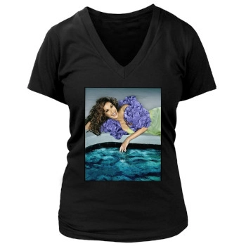 Teri Hatcher Women's Deep V-Neck TShirt