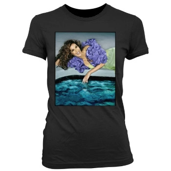 Teri Hatcher Women's Junior Cut Crewneck T-Shirt