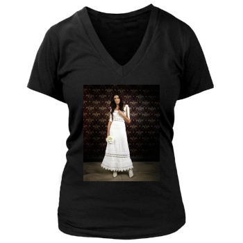 Teri Hatcher Women's Deep V-Neck TShirt