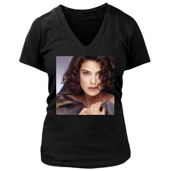 Teri Hatcher Women's Deep V-Neck TShirt