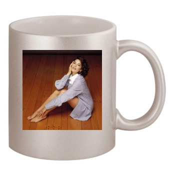 Teri Hatcher 11oz Metallic Silver Mug