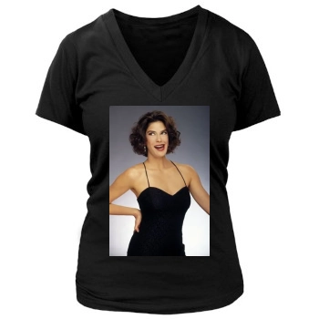 Teri Hatcher Women's Deep V-Neck TShirt