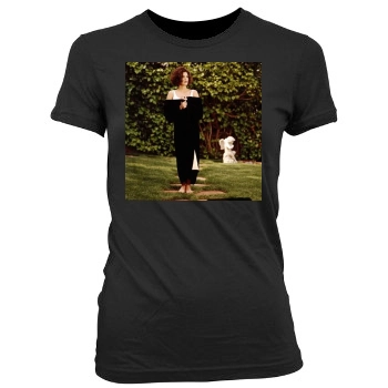 Teri Hatcher Women's Junior Cut Crewneck T-Shirt