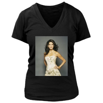 Teri Hatcher Women's Deep V-Neck TShirt